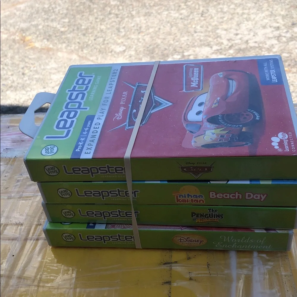 Leapster Learning Game Cartridges - Disney & More (Set of 4)